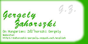 gergely zahorszki business card